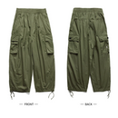 Khakifarbene Baggy-Cargohose für Herren