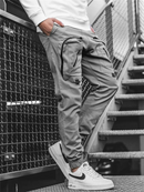 Hellgraue Jogger-Cargohose für Herren