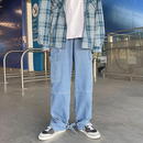 Schwarze Cargo-Jeans mit weitem Bein im Hip-Hop-Stil-Carho Hose - 855