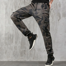 Modern und lässig: Camouflage-Kunstleder-Cargohose für Herren-Cargo Hose- 3