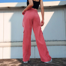 Trendige Eleganz in Pink: Cord-Cargohosen für Damen-Cargo Hose -87