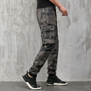 Modern und lässig: Camouflage-Kunstleder-Cargohose für Herren-Cargo Hose- 5