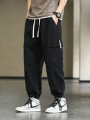 Lässiger Chic: Bequeme Herren-Cargohose mit Gummizug am Bein-Cargo Hose - 4