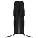 Cargo Hose Beige Damen – Baggy Parachute Streetwear Style