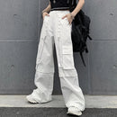 Cargo Hose Weiß Damen mit Ketten – Statement-Piece für deinen Streetstyle