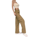 Lässige Beige Cargojeans für Damen-Cargo Hose-7