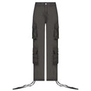 Cargo Hose Beige Damen – Baggy Parachute Streetwear Style