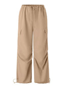 Cargo Hose Beige Damen – Weit & Bequem mit Elastischem Bund