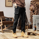 Schwarze Herren-Cargohose aus Baumwolle: lässige Eleganz-Cargo Hose - 75