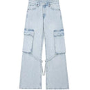 Denim Deluxe: Damen Cargo Jeans Highlight - 2024-Cargo Hose - 