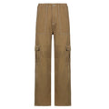 Lässige Beige Cargojeans für Damen-Cargo Hose-741
