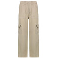 Lässige Beige Cargojeans für Damen-Cargo Hose-4