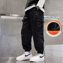 Hochwertige Kinder-Cargohose für kleine Abenteurer-Cargo Hose -black