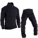 Militärischer Einsatzanzug Schwarz – Taktisches Set mit Hose und Oberteil