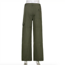 Attraktive grüne Cargojeans für Damen-Cargo Hose - 65