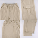 Lässige Beige Cargojeans für Damen-Cargo Hose-87