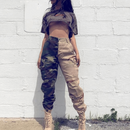 Streetwear-Kunst: Camouflage-Cargohose für Damen-Cargo Hose -