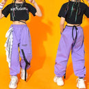 Urbaner Trend: Violette Cargohosen für Mädchen-Cargo Hose-254